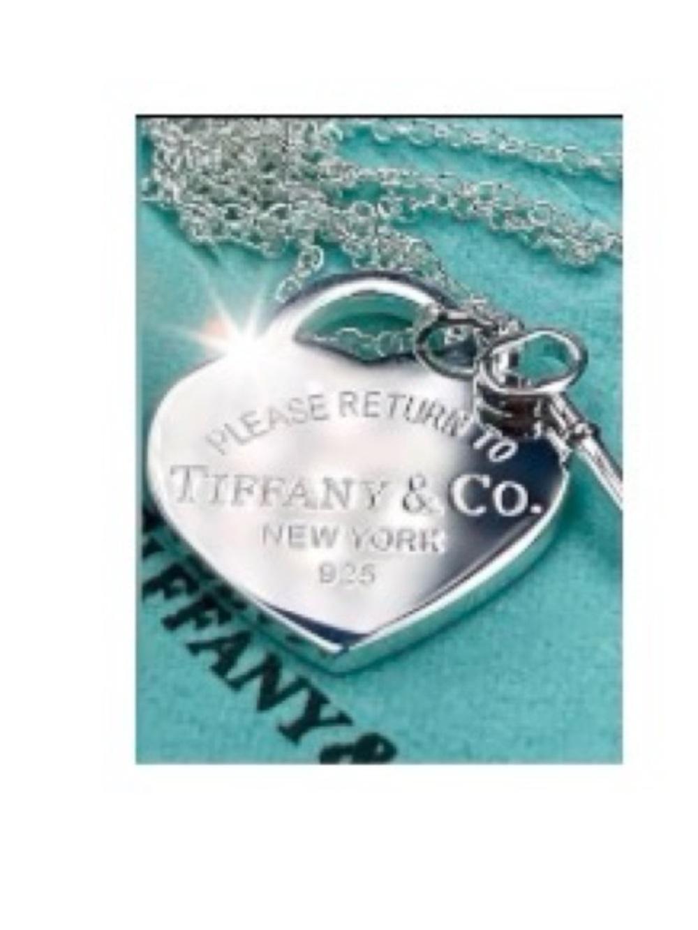 Tiffany & Co. Sterling Silver Heart Tag Necklace - Silver
